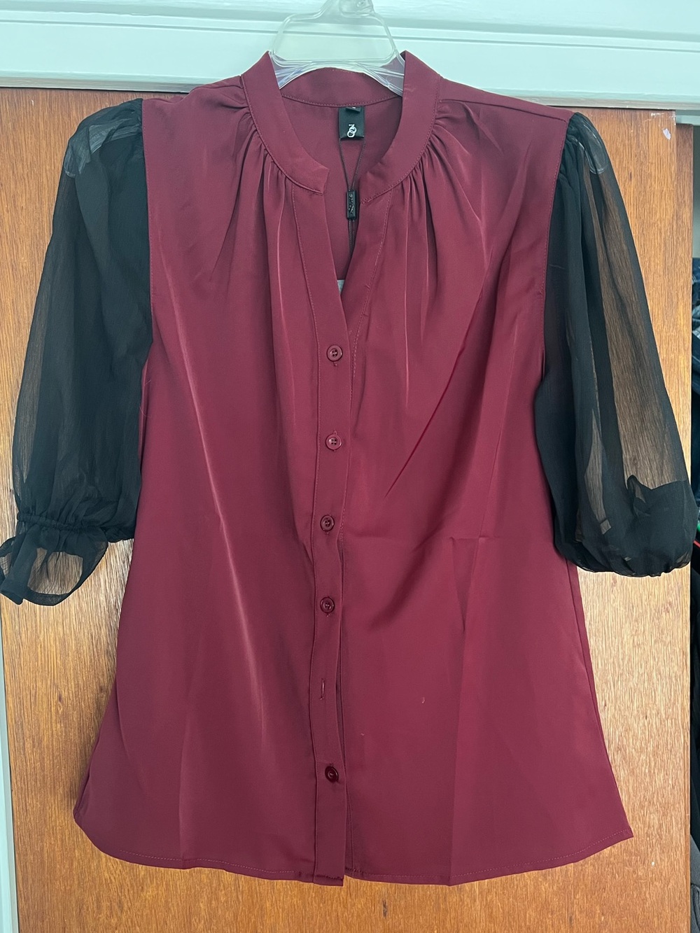 Mooyius Burgundy Blouse